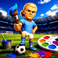 Haaland Coloring Book - play free Head Football game